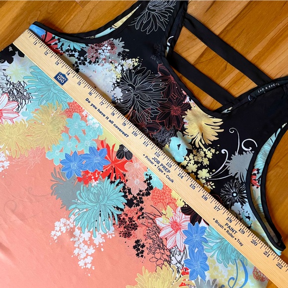 Zac & Rachel Floral Sleeveless Flare Top Large - Picture 6 of 7